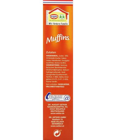 Dr. Oetker Muffins Baking Mix 370g - Classic Chocolate Muffin Mix for 12 Juicy Muffins | International Shipping - Buy Online on GoSupps.com