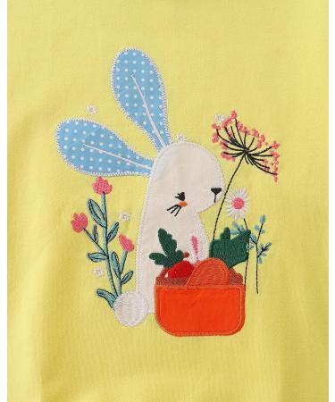 Girls Cotton Sweatshirt Jumper | Long Sleeve Pullover for Toddlers | Bunny Design | 6-7 Years - Buy Online on GoSupps.com