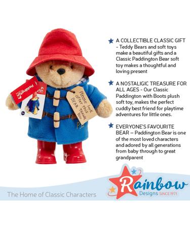 Classic Paddington Bear Plush - 25cm Standing Character with Duffle Coat, Bush Hat & Boots - Buy Online on GoSupps.com