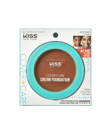 KISS Cover+Care Acne Control Cream Foundation-ACF340 (Caramel)