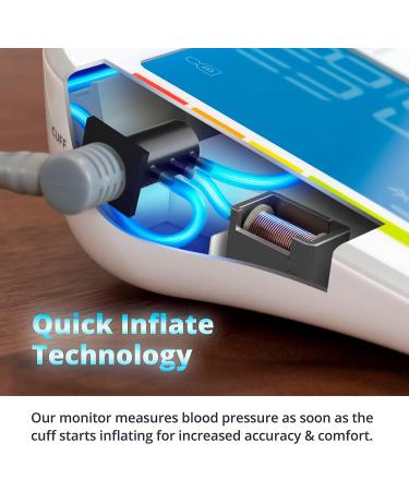 Balance Bluetooth Blood Pressure Monitor Cuff with Large Display - Digital Smart BP Meter for Upper Arm - Includes Tubing and Device Bag - Buy Online on GoSupps.com