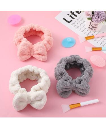 3-Piece Spa Headband Set with Face Mask Applicator and Silicone Cleanser Brushes - Buy Online on GoSupps.com