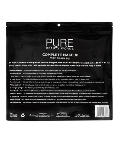 12pc Premium Makeup Brush Set - Synthetic Bristles for Flawless Blending Foundation Eyeshadow & More | International Shipping Available - Buy Online on GoSupps.com