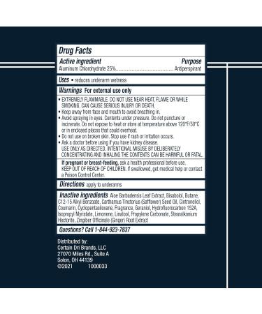 Certain Dri Clinical Antiperspirant Deodorant Dry Spray 4.2 oz 3 Pack - Fast Acting Protection for Men and Women - Buy Online on GoSupps.com