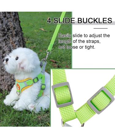 Rennaio No Pull Dog Harness & Leash Set - Adjustable Puppy Harness with 2 Linen Clips for Small & Medium Dogs - Ultra Comfortable - Green XL - Buy Online on GoSupps.com