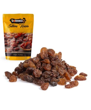 Raisins 1 kg I Smyrna Raisins I Sultana Raisins 1 KG I Dried Raisins I 100% Turkish Origin I High in Fiber I Brown Raisins I Resealable Bag I GMO Free I Vegan I