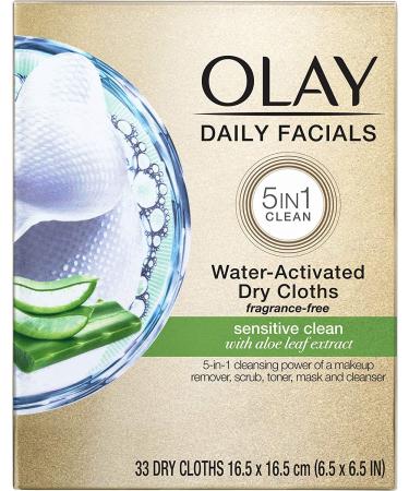 OLAY Daily Gentle Clean 5-in-1 Water Activated Cloths - Unscented 33 Count (Pack of 3) - Buy Online on GoSupps.com
