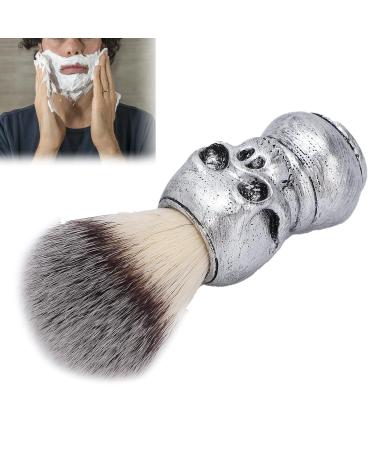 Men's Beard & Hair Shaving Brush - Creative Skeleton Handle | Professional Barber Tool & Gift for Men (Silver) - Buy Online on GoSupps.com