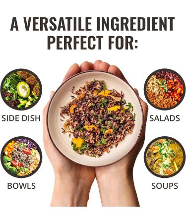 4 Packs x 400g Rice Variety Pack Includes Jasmine Thai Rice Trio Wild Rice Blend Prairie Blend and Ancient Field Blend Non Gluten Non-Gmo Kosher and Vegan - Floating Leaf - Buy Online on GoSupps.com