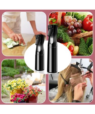 Xianglongy Spray Bottles for Hair: 200ml & 300ml Refillable Continuous Fine Mist Black Hair Spray Bottles - Buy Online on GoSupps.com