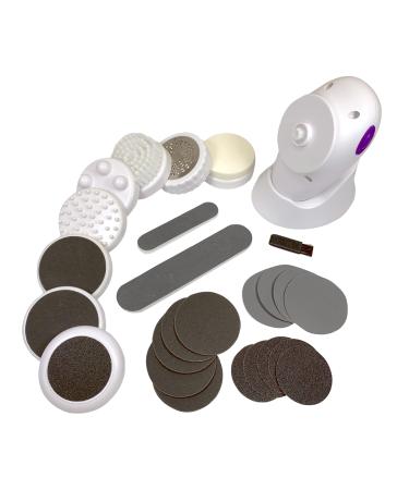 Facial & Body Cleansing Kit with 8 Attachable Heads - Complete Rejuvenating Skin Scrub System for Face & Body - 28pc Set