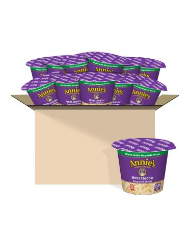 Annie's White Cheddar Macaroni & Cheese, Microwavable Cup, 2.01 oz (Pack of 12)