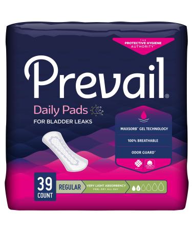 Prevail Incontinence Bladder Control Pads Very Light Absorbency Regular (26 Count (Very Light))