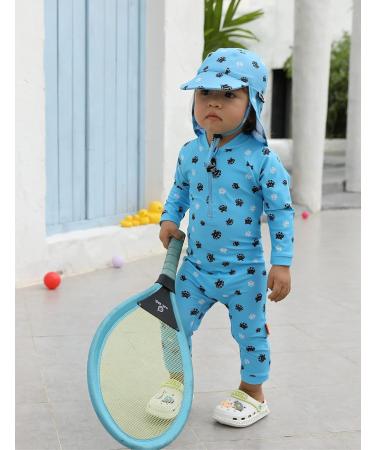 weVSwe Baby Toddler Boy Swimsuit UPF 50+ Sun Protection Rash Guard Swimwear | Crotch Zipper | 0-3 Years | 0-6 Months | Crab Design - Buy Online on GoSupps.com