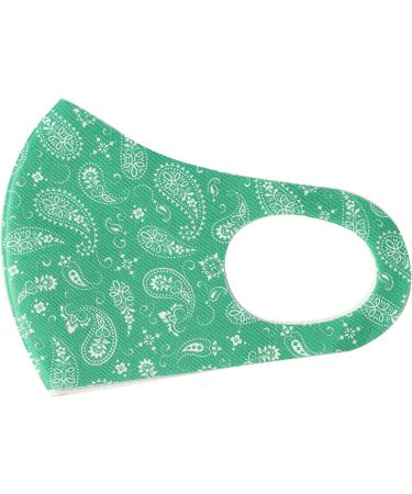Komonee Paisley Face Mask | Washable Reusable Cloth Mouth Cover | Green | Men Women Cycling Ski Outdoors Indoors Protection - Buy Online on GoSupps.com