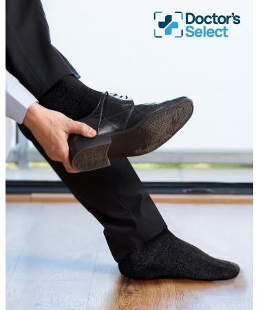 Doctor's Select Diabetic Socks for Men and Women - 4 Pairs | Neuropathy Socks Black - 4 Pairs Large | Diabetic Socks Women 1/4 - Buy Online on GoSupps.com
