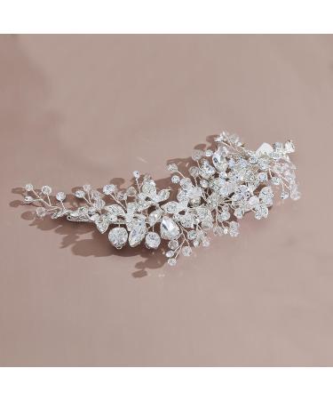 AW BRIDAL Rhinestone Wedding Hair Comb - Bridal Hair Accessories for Brides - Silver/Gold Hair Clip for Wedding and Flower Girl - Buy Online on GoSupps.com