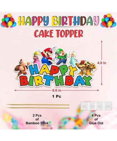 Seyal Supr Mario Happy Birthday cake Topper - Buy Online on GoSupps.com