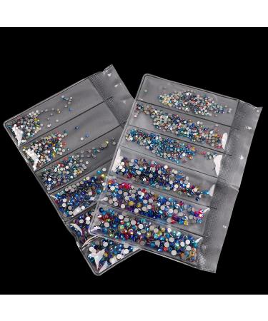 Jollin 3456pcs Flatback Rhinestones Glass Charms Diamantes Gems Stones for Nail Art 6 Size ss4 ss12 Color AB Mixed - Buy Online on GoSupps.com