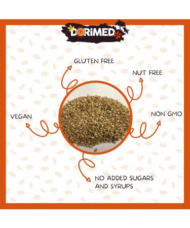  DORIMED Toasted sesame seeds 2kg | Toasted sesame | 100% natural | Rich in vitamins and minerals | GMO-free | High in fiber | - Buy Online on GoSupps.com