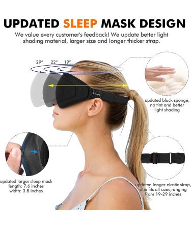 COLIFRSC 3D Sleep Mask for Men and Women - Soft, Breathable, and Adjustable Eye Mask for Travel, Yoga, and Naps - 100% Light Blocking for Ultimate Comfort - Black - Buy Online on GoSupps.com