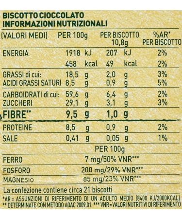 Mulino Bianco Gran Cereale Multi-Grain Chocolate Fiber Bags 230g (Pack of 12) - Buy Online on GoSupps.com