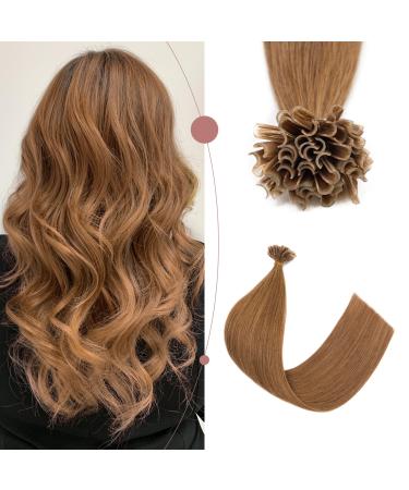 SEGOHAIR U Tip Hair Extensions Pre Bonded Hair Extensions Remy Human Hair Extensions 50 Strands 1g/Strands U-Tip Keratine Nail Fusion Hair Extensions 18 inch Chestnut Brown 18inch 06Y-Chestnut Brown