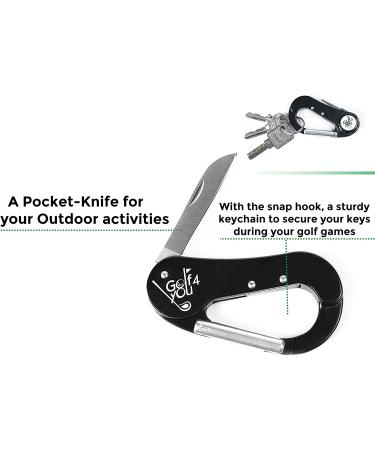 All in One Golfer's Tool: Divot Fixer, Magnetic Ball Marker, Spike Wrench, Pocket Knife & Keyring Holder - Buy Online on GoSupps.com