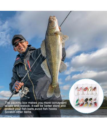 Huiguli Spinner Blinker Set - 10 Lifelike Fishing Baits with Triplet Hooks for Trout Perch Salmon Pike & Walleye - Premium Spinner Bait - Buy Online on GoSupps.com