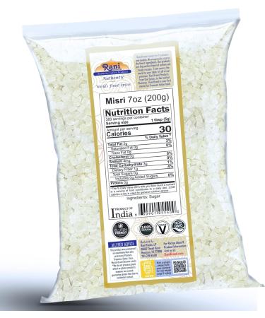 Rani Misri (Indian Sugar Crystals) 7oz (200g) - Natural, Gluten-Free, Vegan | Indian Origin Misri (Rock Sugar) 7oz (200g) - Buy Online on GoSupps.com