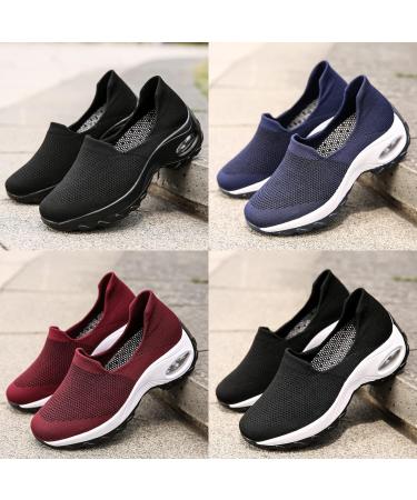 Women's Air Cushioned Arch Support Walking Shoes - Blue 7 - Buy Online on GoSupps.com