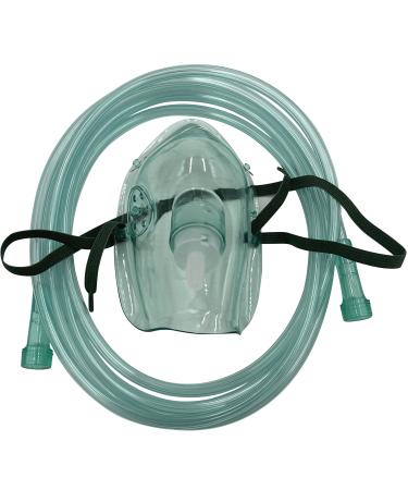 1pk Adult Oxygen Mask w/6.8Ft Crush Resistant Tubing Standard