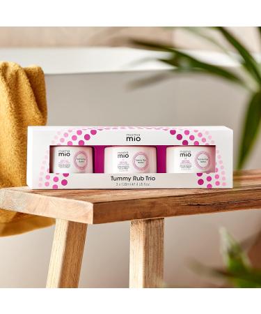 Mama Mio Tummy Rub Trio Pregnancy Gift Set | Tummy Rub Butter Stretch Mark Protection Cream Kit | Pamper Set for Mum-to-Be Various 360 ml (Pack of 1) - Buy Online on GoSupps.com