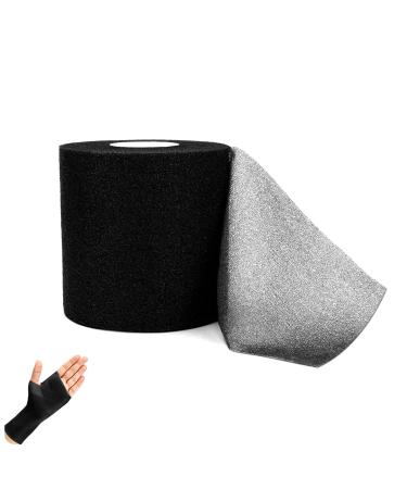 30 Yards Pre Wrap Black Prewrap Prewrap Athletic Tape Pre Wrap Athletic Pre Wrap for Hair Soccer Prewrap Athletic Tape for Hair Athletic Wrap Pre Wrap Tape Foam Wrap Athletic Prewrap Soccer Pre Wrap