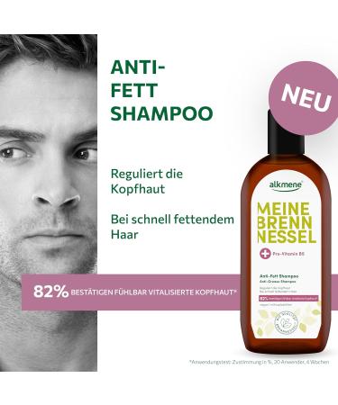  Alkmene alkmene 2 x Nettle Oily Hair Shampoo 250ml - Vegan Shampoo for Oily Scalp Quickly Reduces Regreasing - Buy Online on GoSupps.com