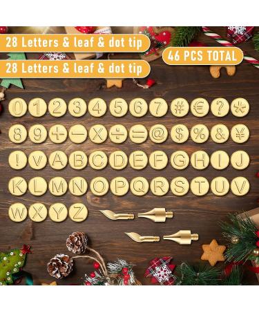 56 Pieces Wood Burning Tip Letter Wood Burning Tip Set Including Alphabet Number Symbol for Wood Burner Craft DIY Embossing Carving Wood Burning - Buy Online on GoSupps.com