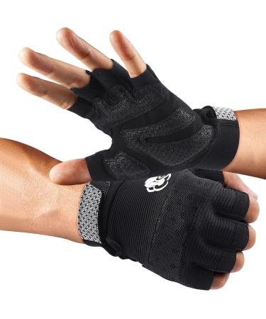 Fitespot Workout Gloves for Men Women, Breathable Gym Gloves for Training, Weight Lifting, Fitness, Cycling, Rowing, Pull ups, Exercise, Full Palm Protection Large Athletic