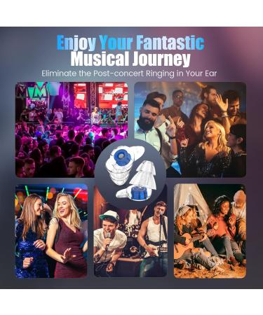 High Fidelity Concert Ear Plugs - Noise Reduction for Music Festivals Musicians & Travel | 20 dB Hearing Protection - Buy Online on GoSupps.com