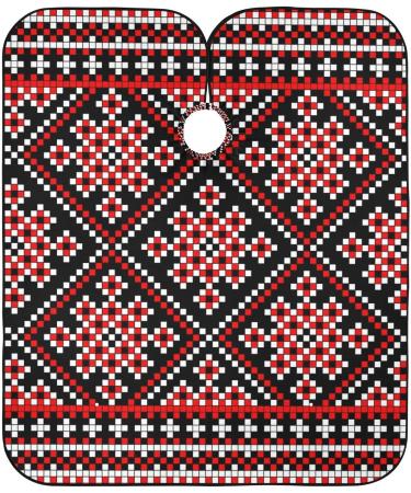 Waterproof Barber Cape - Vintage Red & Black Cheetah Haircut Bib for Men & Women | Unisex Hair Cutting Cape - Buy Online on GoSupps.com