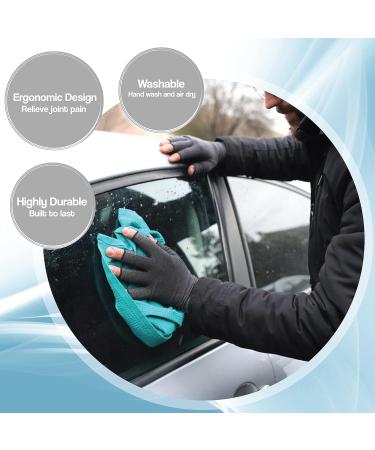 Hotcakes Compression Gloves for Arthritis Pain Relief - Elastic Support for Carpal Tunnel, Raynaud's, and Arthritis - Grey - Buy Online on GoSupps.com
