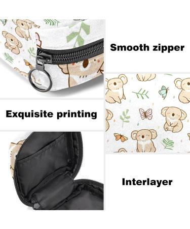 Koala and Butterfly Pattern Sanitary Napkin Storage Bag - Portable Menstrual Cup Pouch and Nursing Pad Holder - Buy Online on GoSupps.com