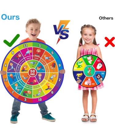 Large 29-inch BooTaa Dart Board for Kids with Sticky Balls | Indoor/Outdoor Fun Game for Boys and Girls | Perfect Birthday Gift for 3-12 Year Olds - Buy Online on GoSupps.com