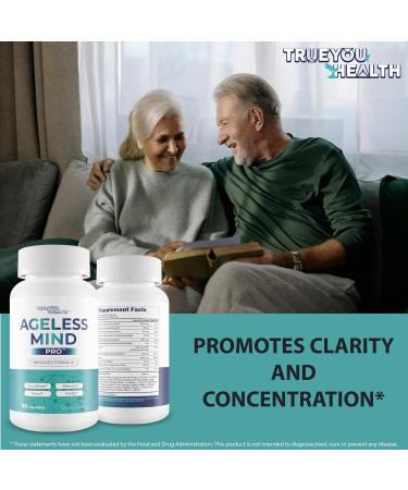 Ageless Mind Pro - Our Best Nootropic Brain Supplements for Memory and Focus - Lions Mane Mushroom Supplement Capsules for Youthful Brain Performance - Brain Booster - Ageless Brain Support Supplement - Buy Online on GoSupps.com