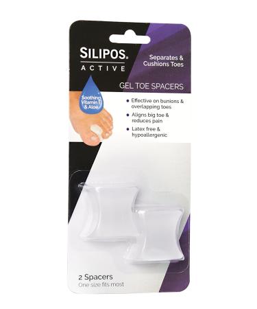 Silipos Active 7207 Gel Toe Spacers - Comfortable Toe Separators for Pain Relief - Buy Online on GoSupps.com