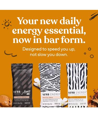 Verb Variety Pack - 15 Caffeinated Energy Bars in 3 Flavors - Vegan & Gluten-Free Nutrition Bars with Organic Green Tea - Low Sugar & 90-Calorie Snacks (Pack of 15) - Buy Online on GoSupps.com