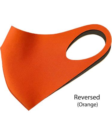 Everyday Aerosilver Color Face Mask - Reusable Washable Breathable - Medium Dark Gray & Orange - Made in Korea - International Shipping - Buy Online on GoSupps.com