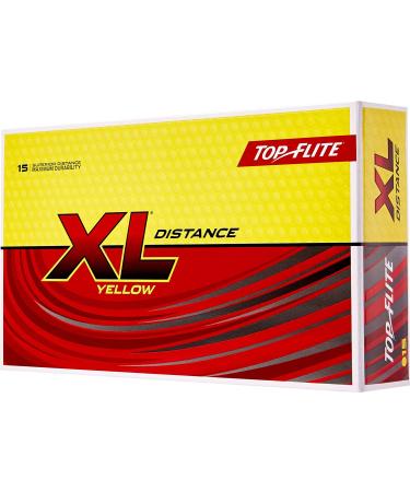 Top Flite 2019 XL Distance Yellow Golf Balls  15 Pack