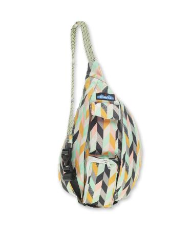 KAVU Mini Rope Sling Bag Chevron Sketch One Size