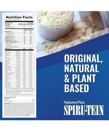 NaturesPlus SPIRU-TEIN Protein Powder Meal - Strawberry - 8 Packets - Plant-Based Protein Shake - Non-GMO Vegetarian Gluten Free - 8 Servings - Buy Online on GoSupps.com