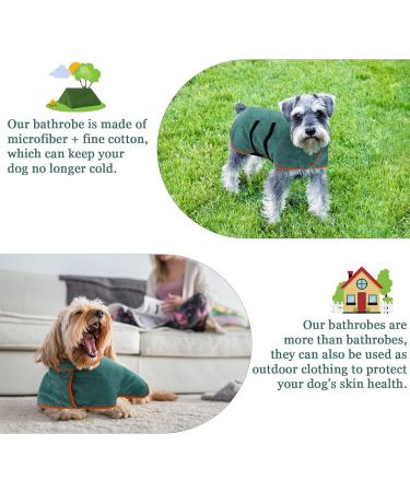 Buy Jostift Microfiber Dog Bathrobe - Extra Absorbent Fast Drying Dog Towel with Adjustable Straps for All Sizes - Perfect for Large & Small Dogs (Green) - International Shipping Available - Buy Online on GoSupps.com